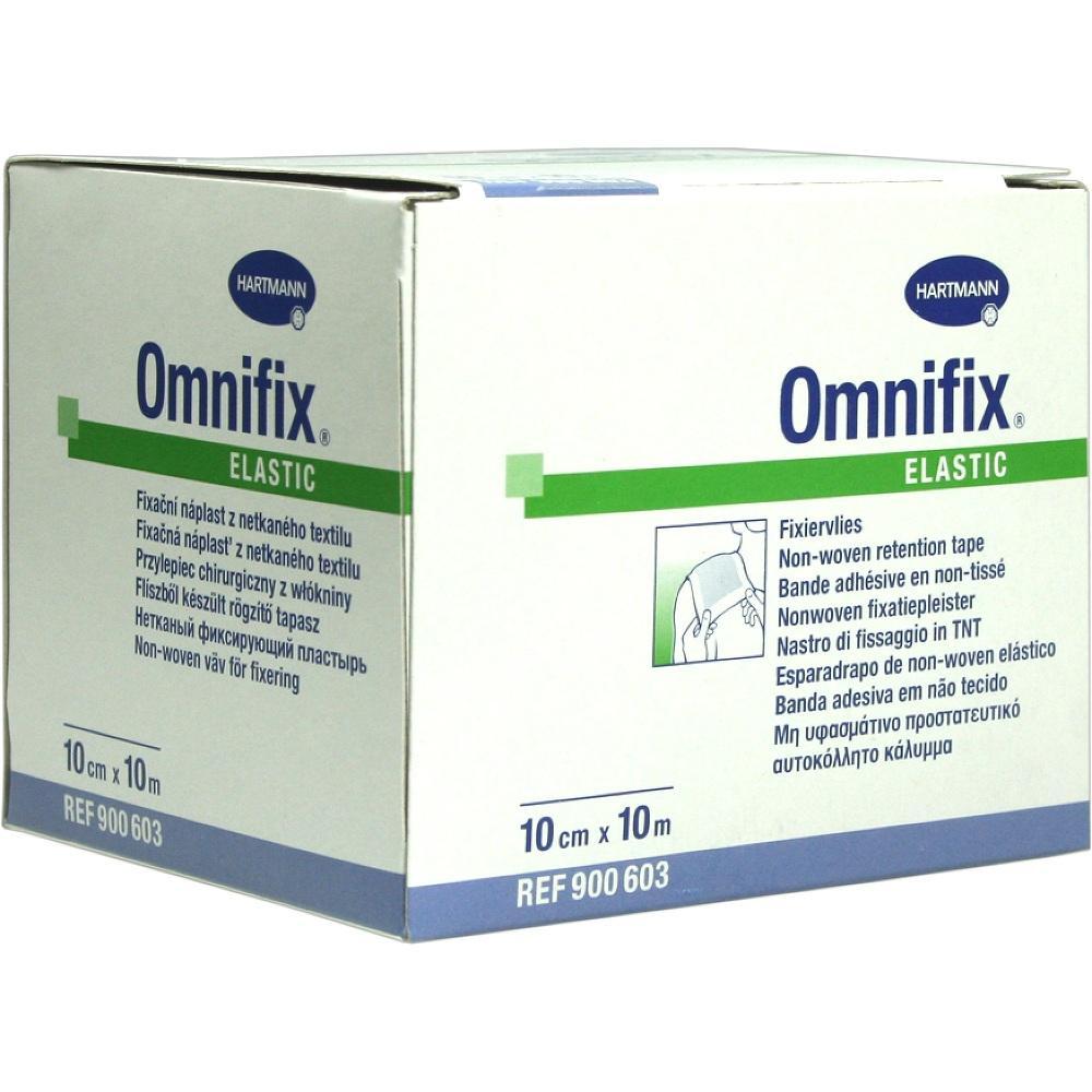 Wei&szlig;e Schachtel mit Aufschrift "Omnifix Elastic" und Beschreibung in mehreren Sprachen.