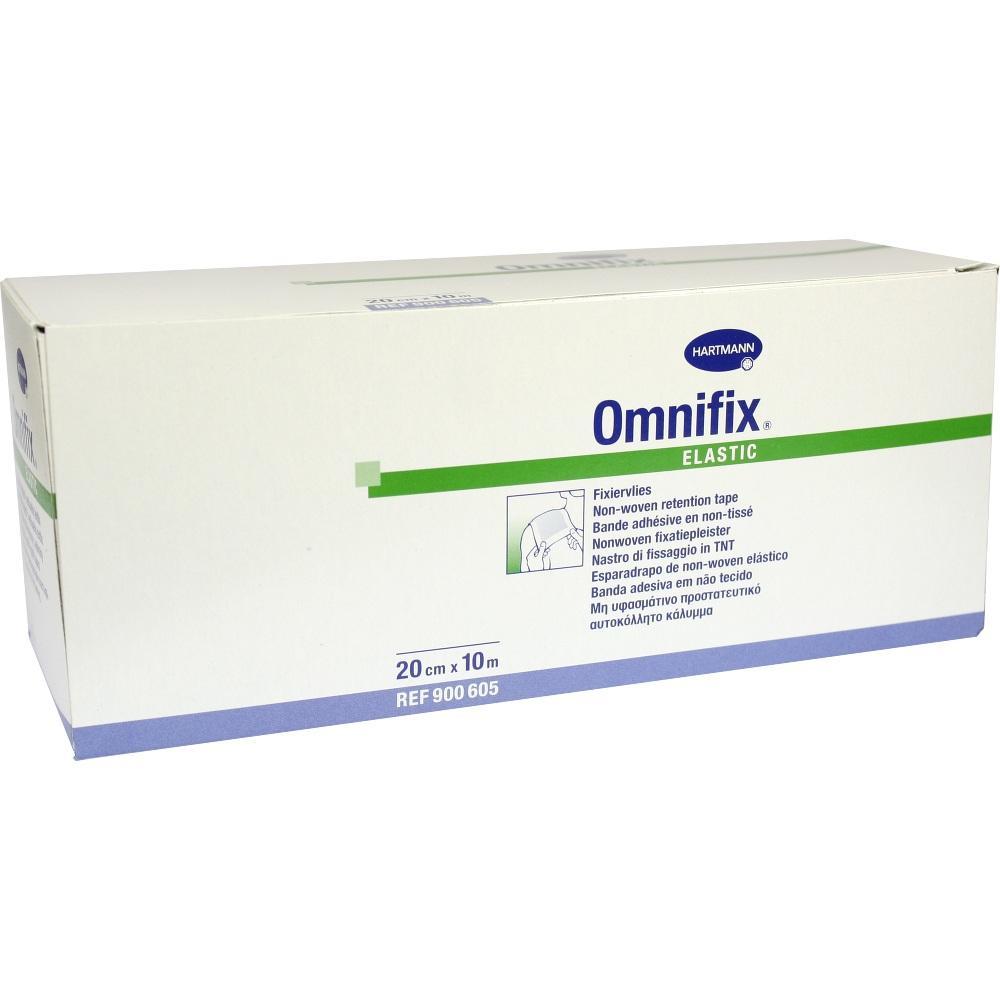 Eine wei&szlig;e Schachtel mit der Aufschrift "Omnifix Elastic" f&uuml;r medizinisches Fixierpflaster.