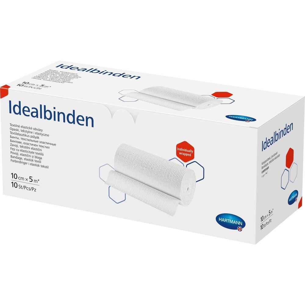 Eine weiße Schachtel mit einer elastischen Binde darauf abgebildet.