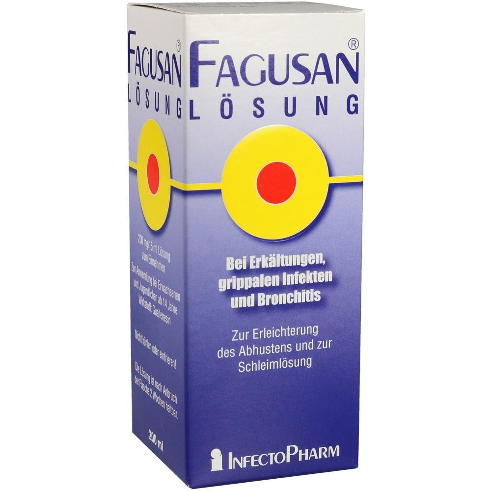 Verpackung einer L&ouml;sung gegen Erk&auml;ltung und Bronchitis, 200 ml.