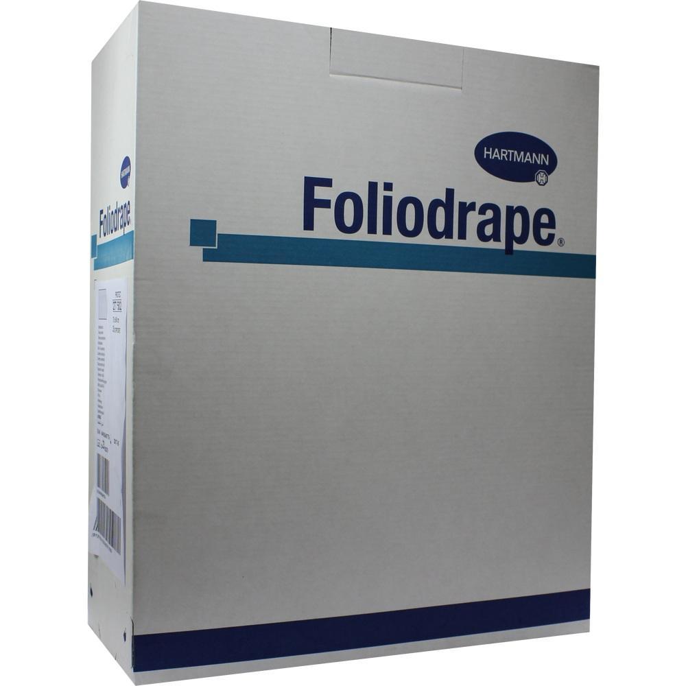 Eine große graue Box mit der Aufschrift "Foliodrape" von Hartmann.