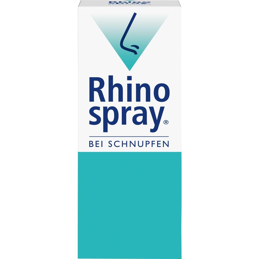 Verpackung eines Nasensprays gegen Schnupfen.