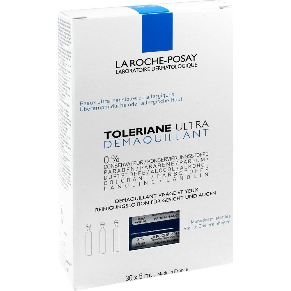 Weiße Verpackung von La Roche-Posay Toleriane Abschminklotion für empfindliche Haut.