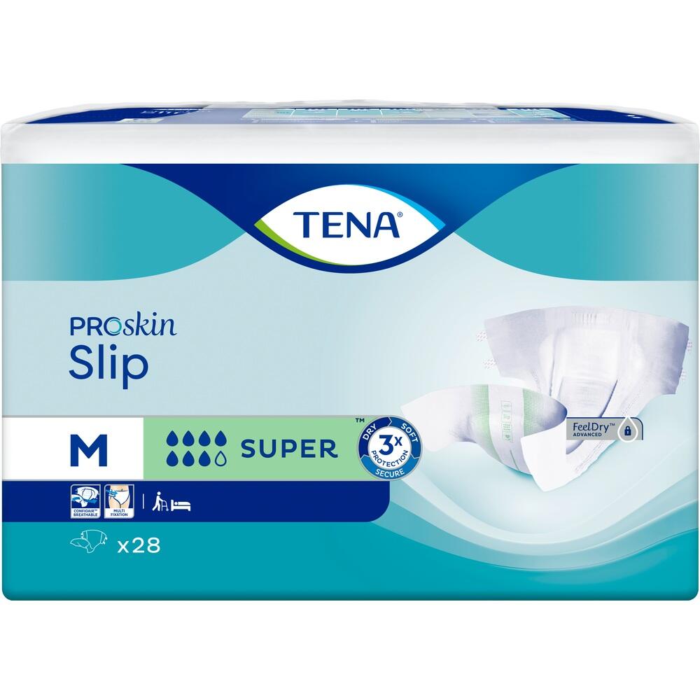 Eine Packung TENA PROskin Inkontinenzslips in Gr&ouml;&szlig;e M, 28 St&uuml;ck.