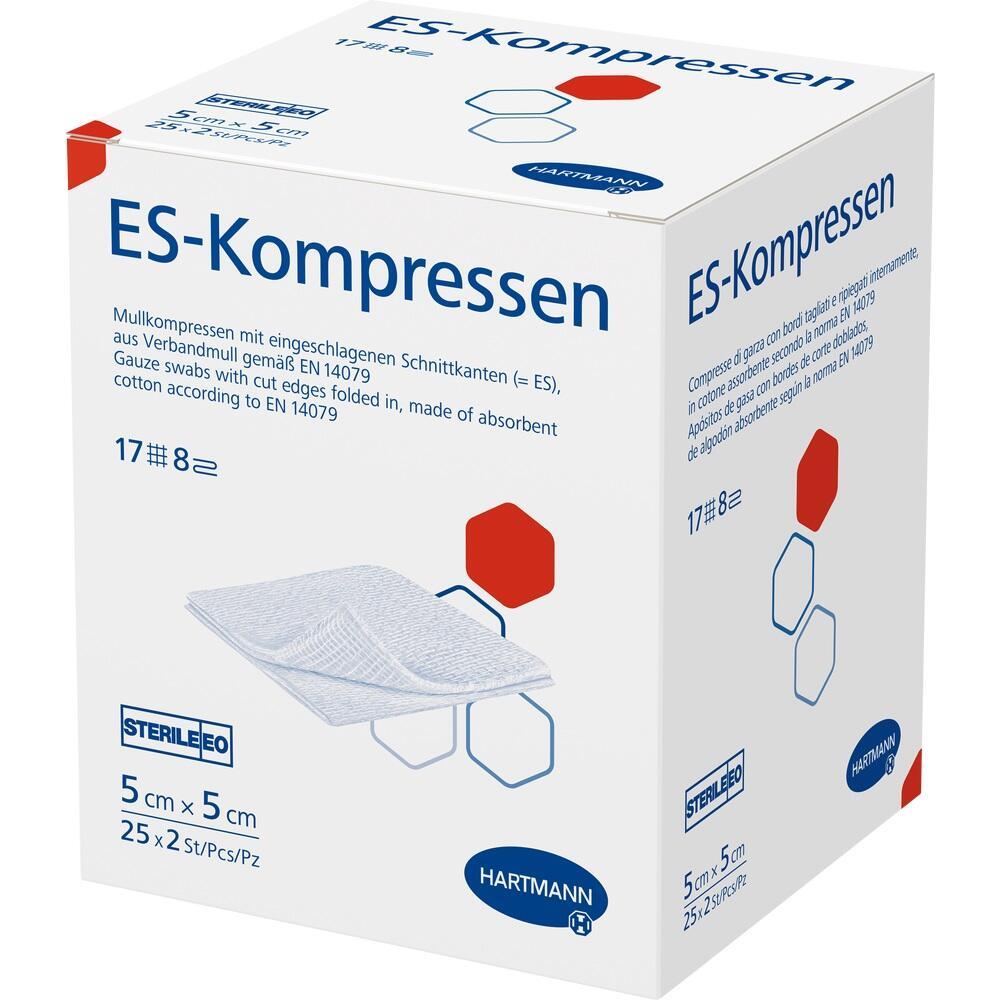 Eine Verpackung mit Mullkompressen von der Marke Hartmann.