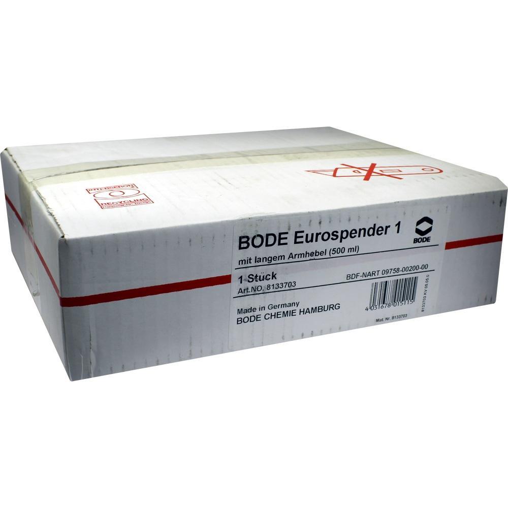Ein weißer Karton mit der Aufschrift "BODE Eurospender 1".