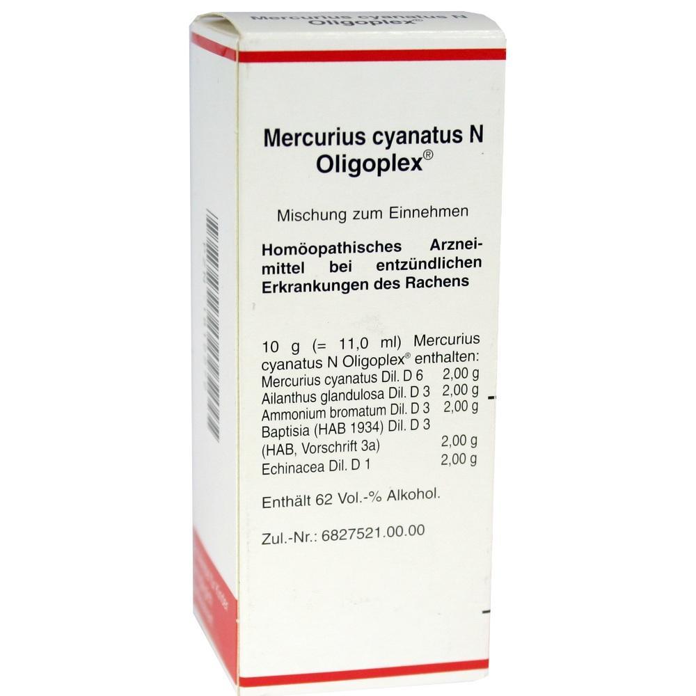Weiße Verpackung eines homöopathischen Mittels gegen Halsentzündungen.