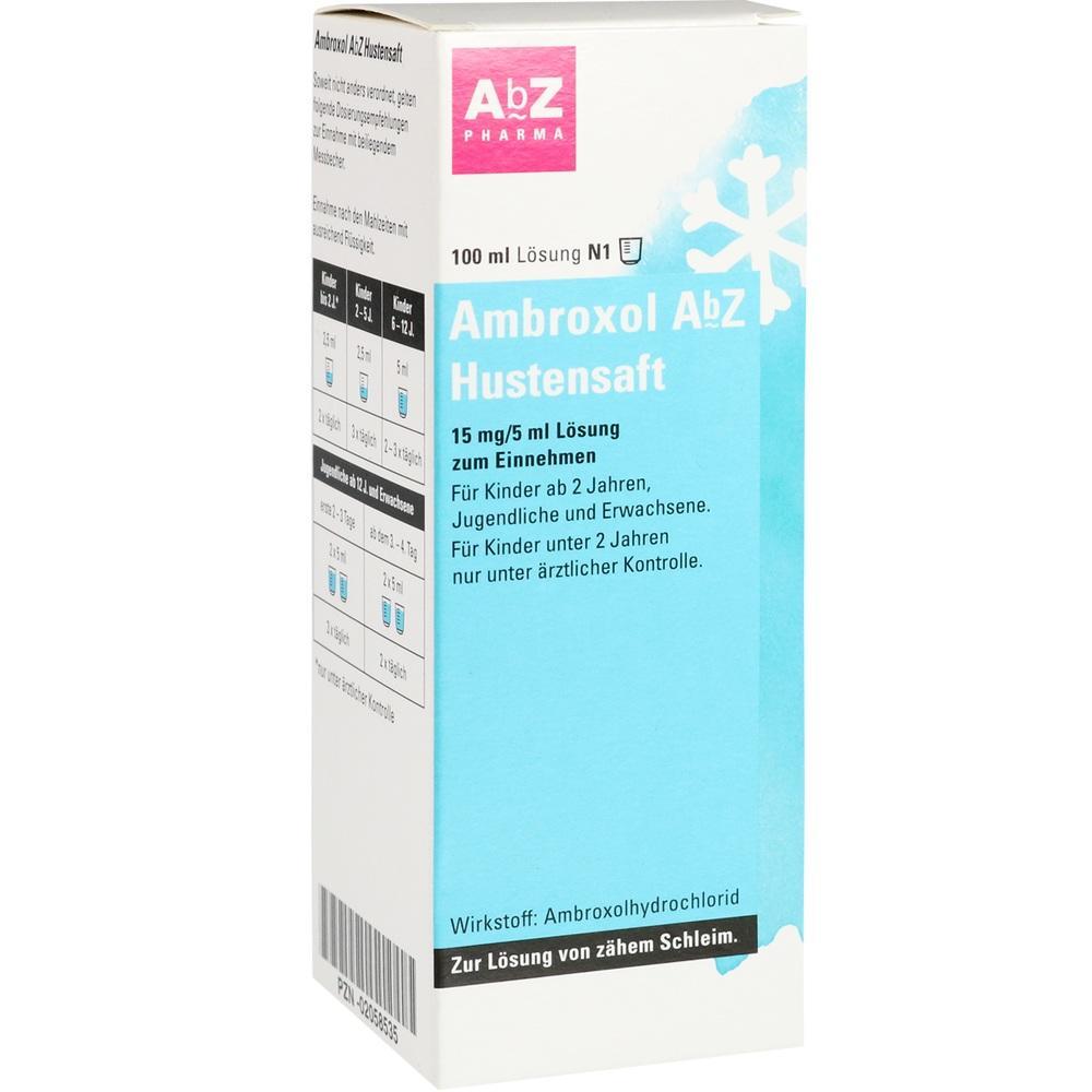 Eine Packung mit Hustensaft für Kinder und Erwachsene.