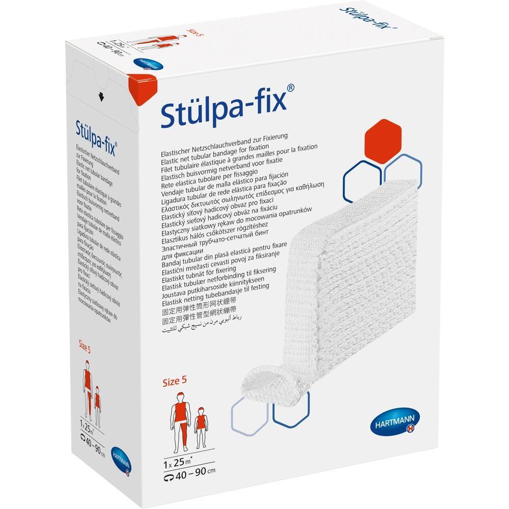Eine Verpackung von elastischen Netzschlauchverbänden namens Stülpa-fix.