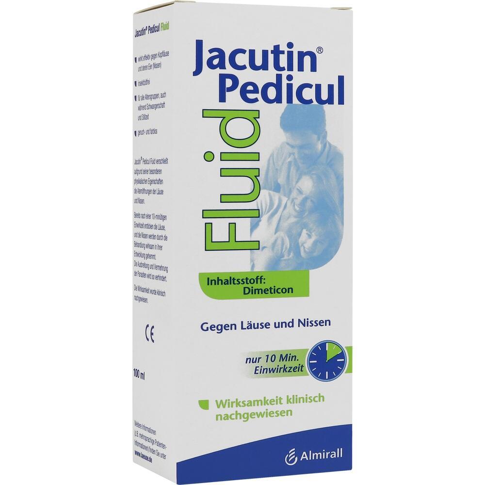 Eine Packung Jacutin Pedicul Fluid gegen Kopfl&auml;use.