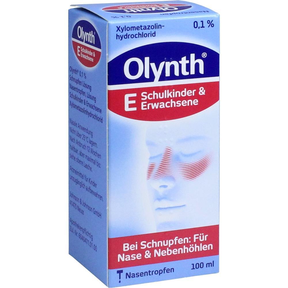 Packung von Olynth Nasentropfen f&uuml;r Schulkinder und Erwachsene.