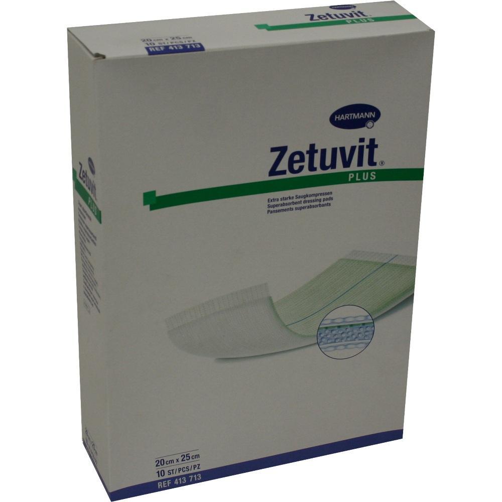 Eine Packung mit „Zetuvit Plus“ Verbandmaterial von Hartmann.
