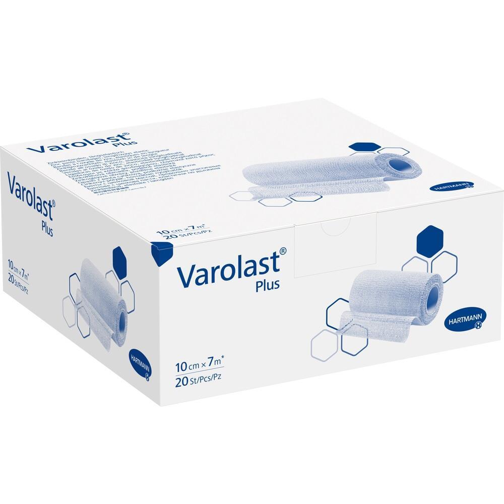 Weiße Box mit der Aufschrift "Varolast Plus" und Bild einer blauen Binde.