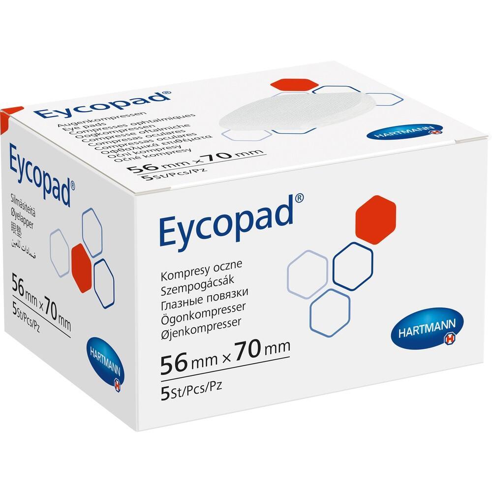 Weiße Schachtel mit der Aufschrift "Eycopad" in blauer Schrift.
