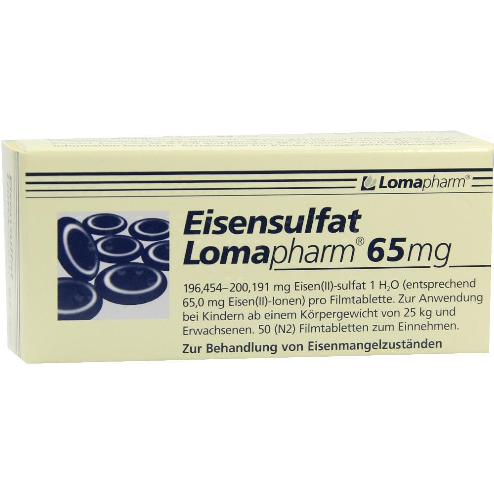 Eine Packung Eisentabletten für die Behandlung von Eisenmangel.