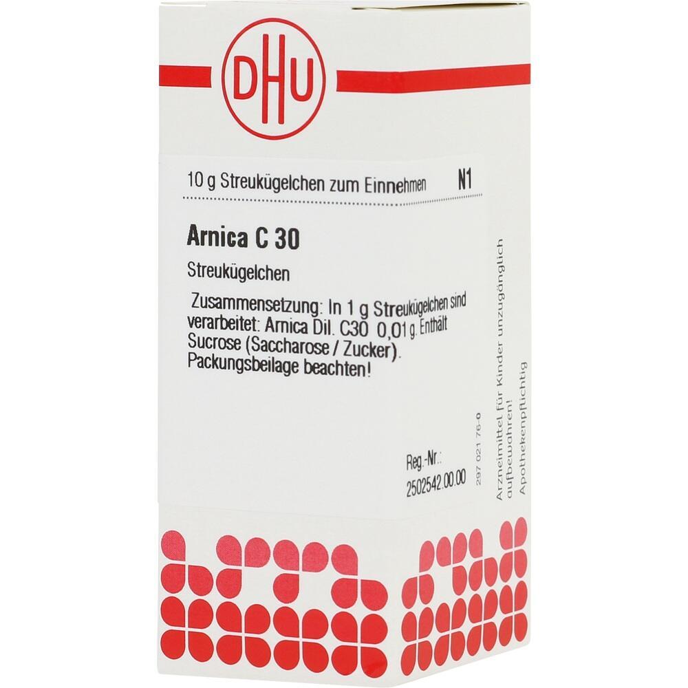 Verpackung von Arnica C30 Streukügelchen.