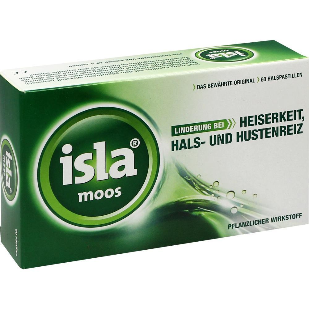 Grüne Packung mit Lutschpastillen gegen Heiserkeit und Hustenreiz.