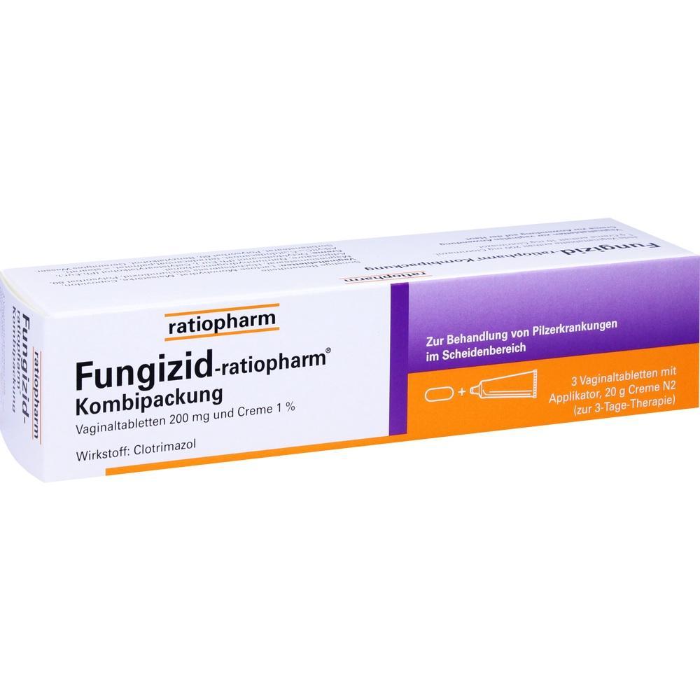Eine Arzneimittelverpackung f&uuml;r die Behandlung von Pilzinfektionen.