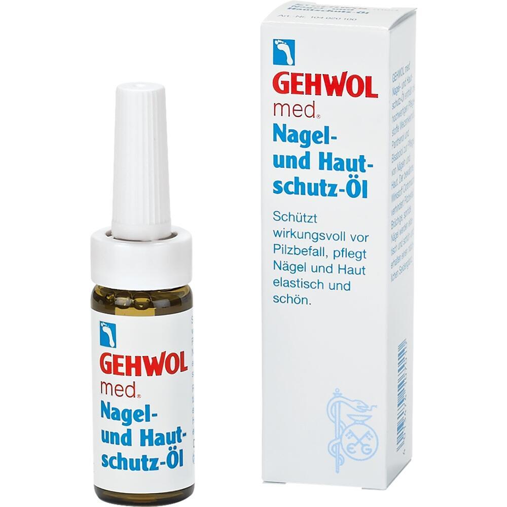 Braunes Fl&auml;schchen mit Nagel- und Hautschutz-&Ouml;l und dazugeh&ouml;riger Verpackung.