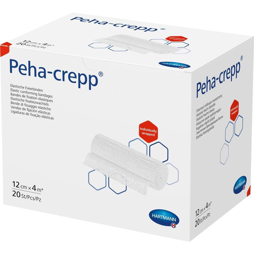 Eine weiße Box mit elastischen Fixierbinden von Peha-crepp.