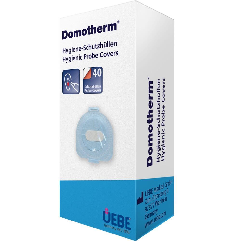 Eine Packung mit 40 hygienischen Schutzüllen für Ohrthermometer.