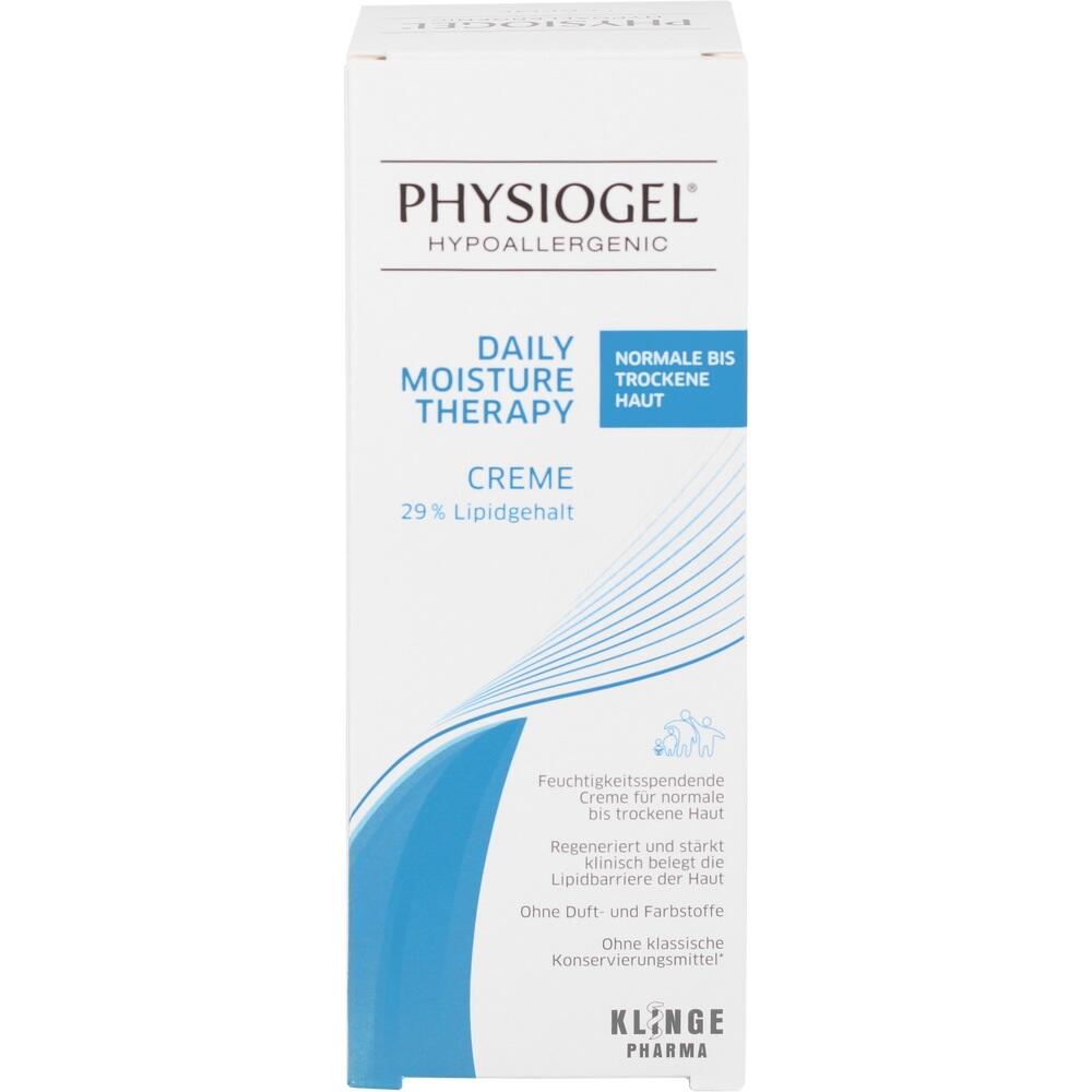 Eine Schachtel Physiogel-Creme für normale bis trockene Haut.