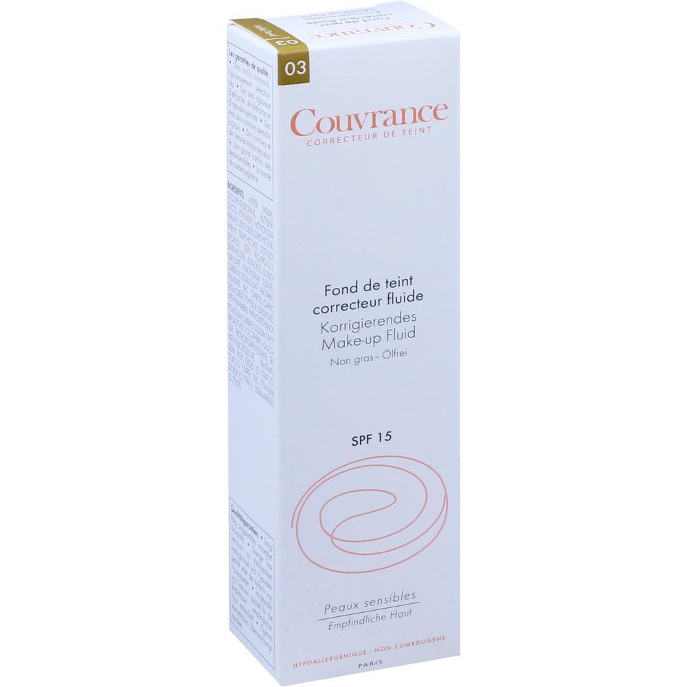 Eine wei&szlig;e Verpackung mit der Aufschrift "Couvrance korrigierendes Make-up Fluid".