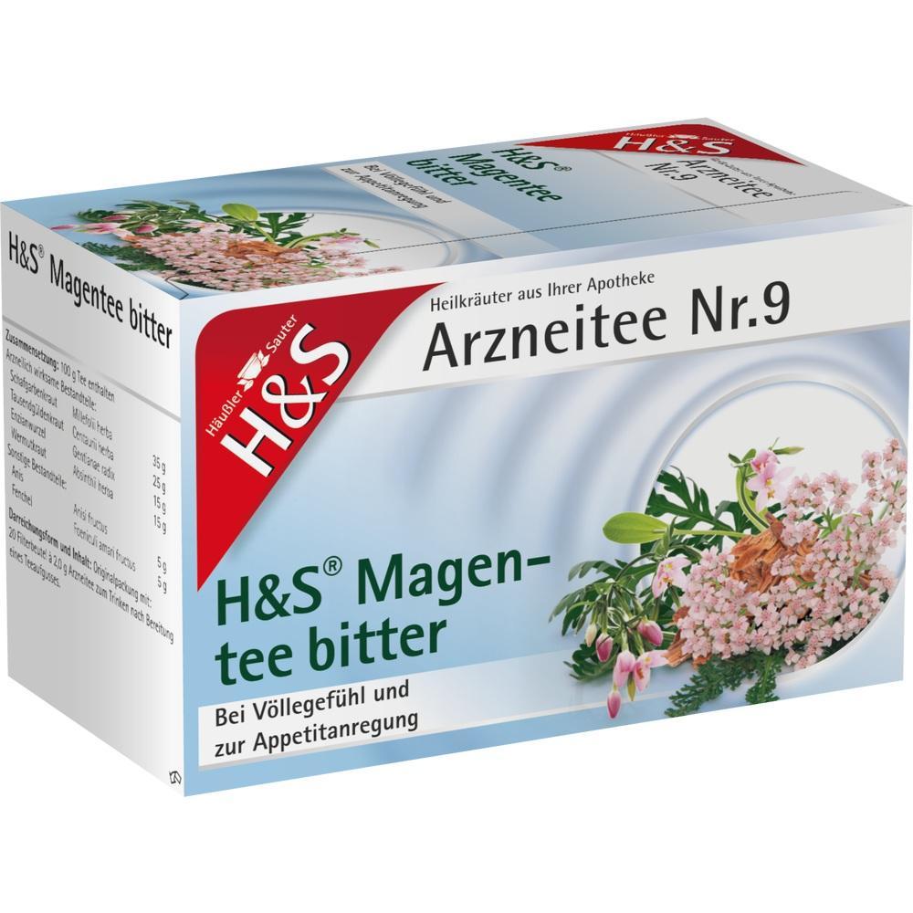 Eine Packung mit Kr&auml;utertee zur Unterst&uuml;tzung der Verdauung mit Bl&uuml;tenabbildung.