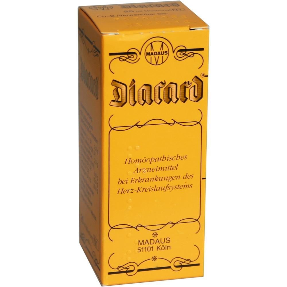 Gelbe Verpackung eines homöopathischen Medikaments für Herz-Kreislauf-Erkrankungen.