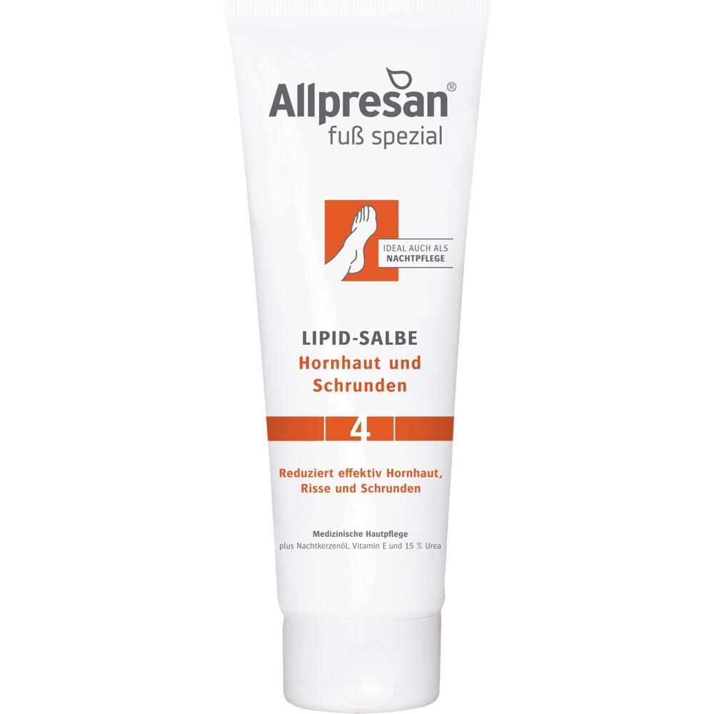 Tube mit Fußcreme gegen Hornhaut und Risse.