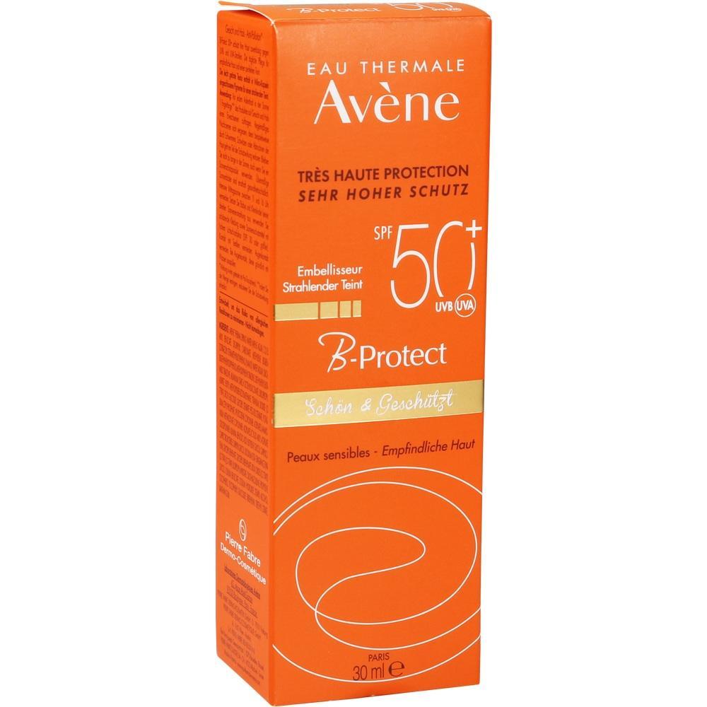 Orange Sonnencreme-Verpackung mit Lichtschutzfaktor 50+ für empfindliche Haut.