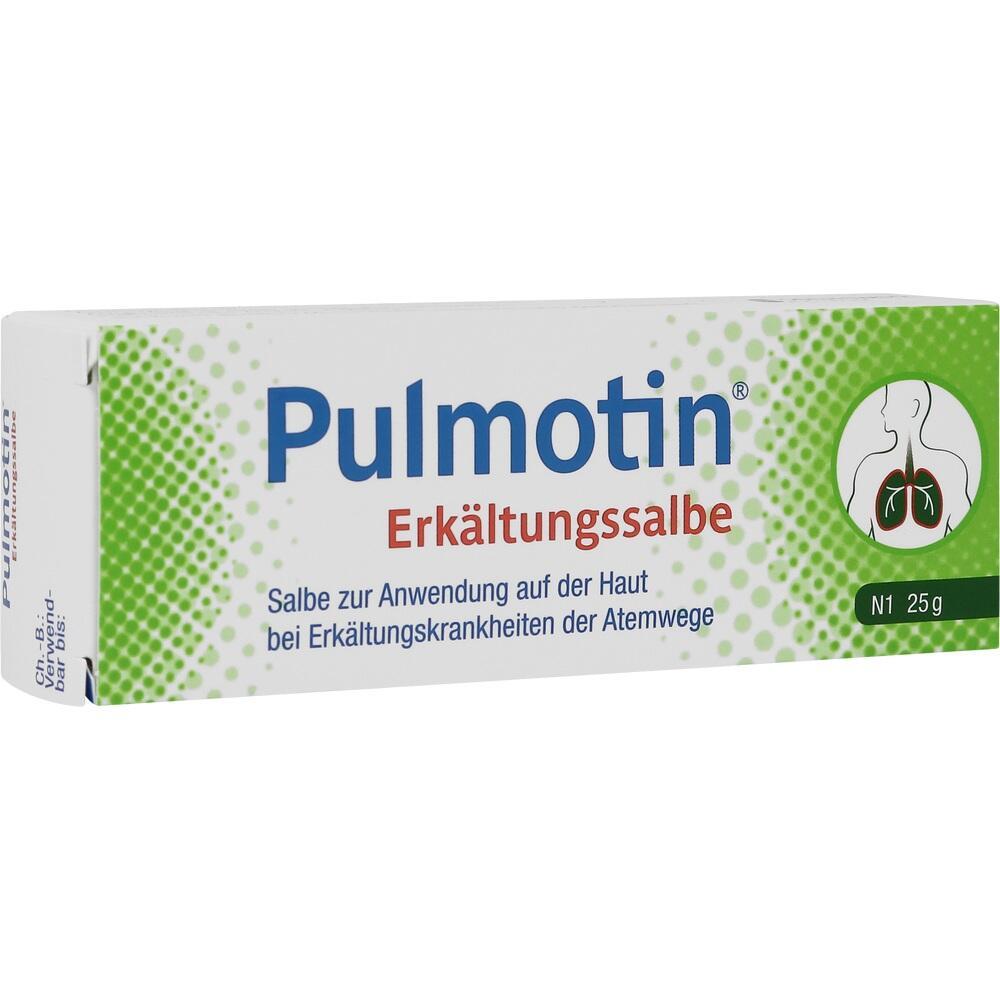 Verpackung einer Erkältungssalbe mit Anleitung zur Anwendung auf der Haut.