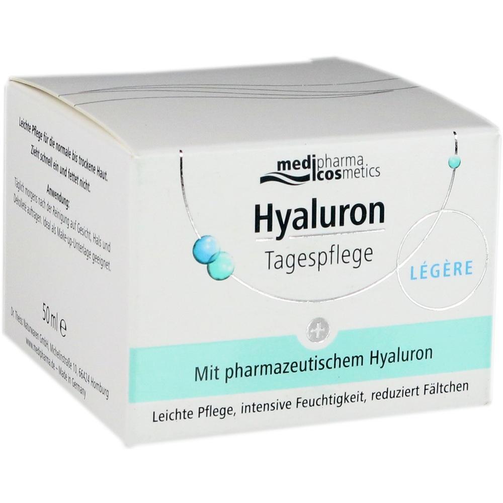 Eine Box mit Hyaluron-Tagespflege für leichte und intensive Feuchtigkeit.