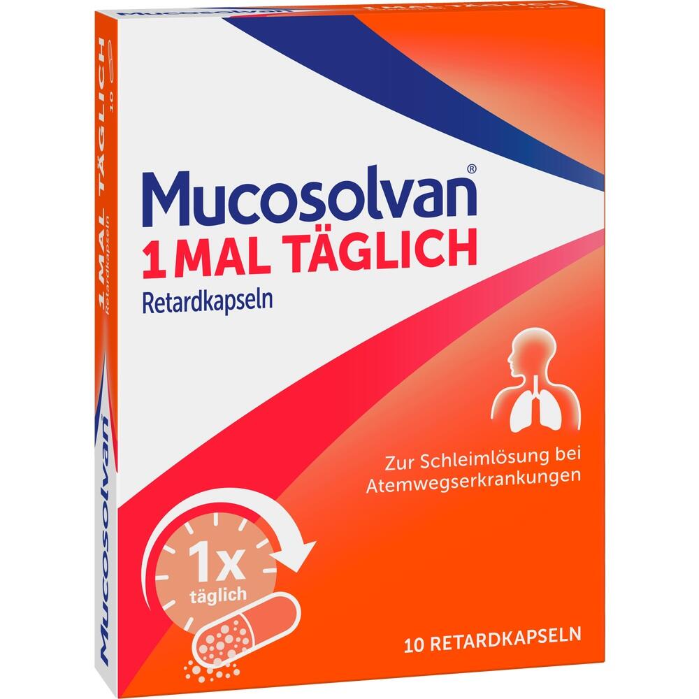 Schachtel mit Medikament gegen Husten für die tägliche Einnahme.