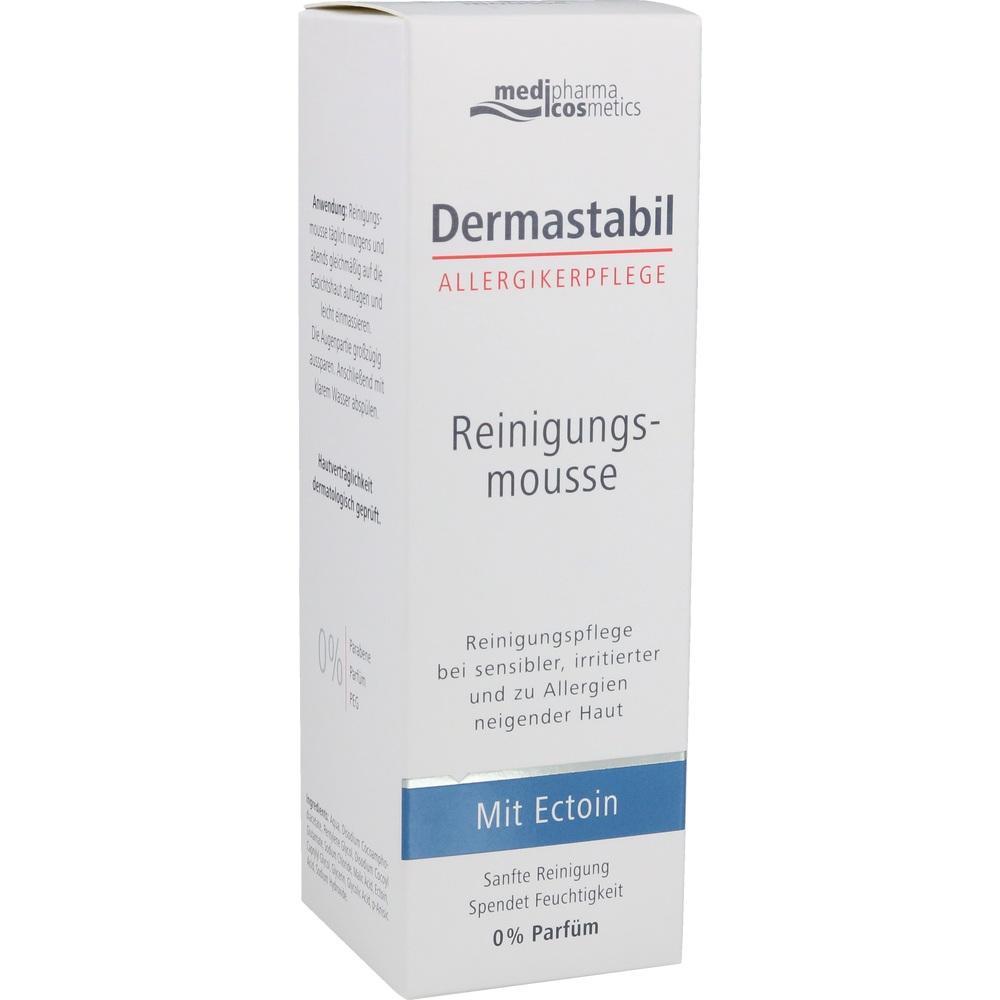 Weiße Verpackung von Dermastabil Reinigungsmousse für empfindliche Haut.