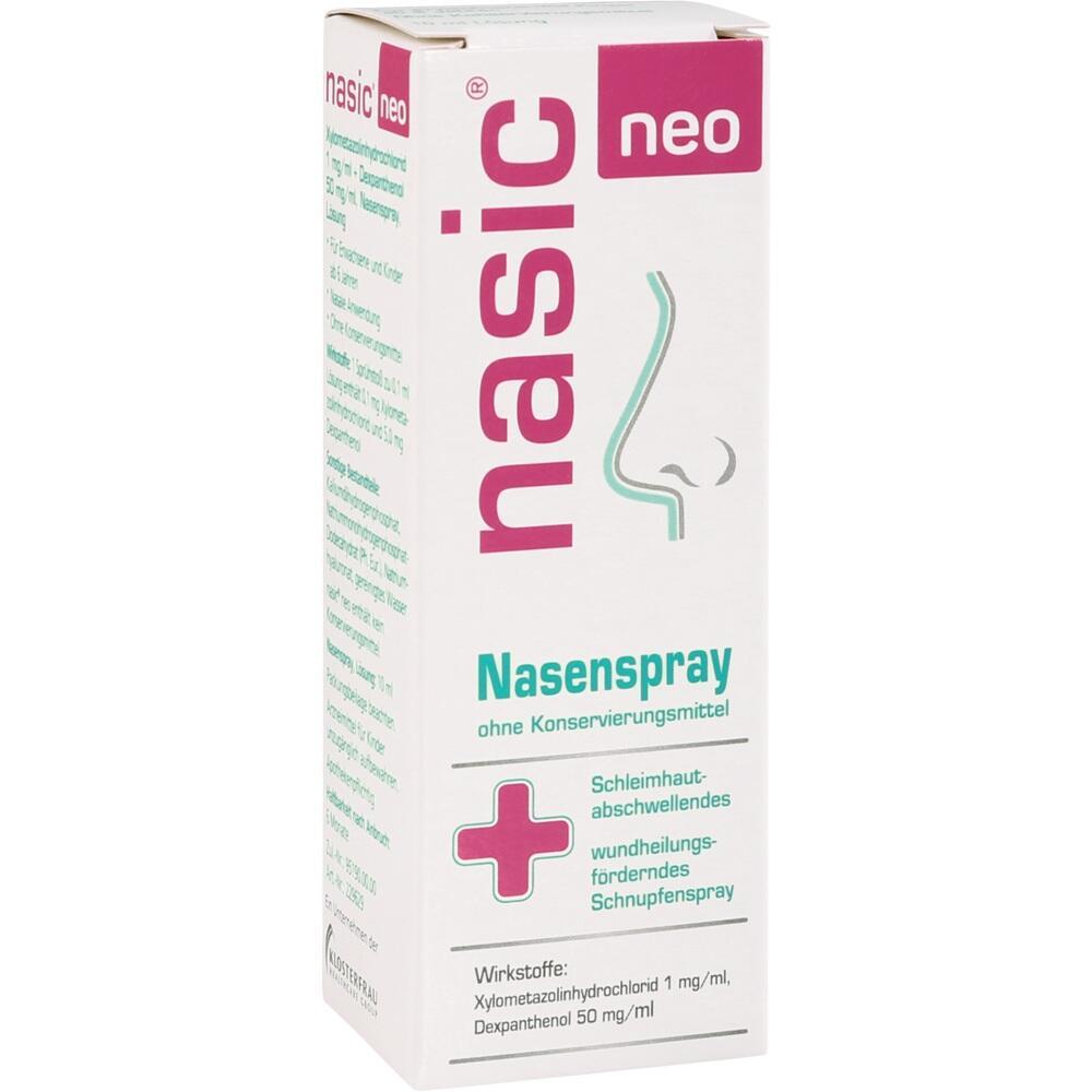 Wei&szlig;e Verpackung eines Nasensprays ohne Konservierungsmittel.