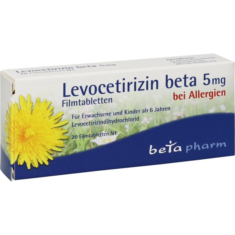Schachtel mit Allergietabletten f&uuml;r Erwachsene und Kinder ab 6 Jahren.