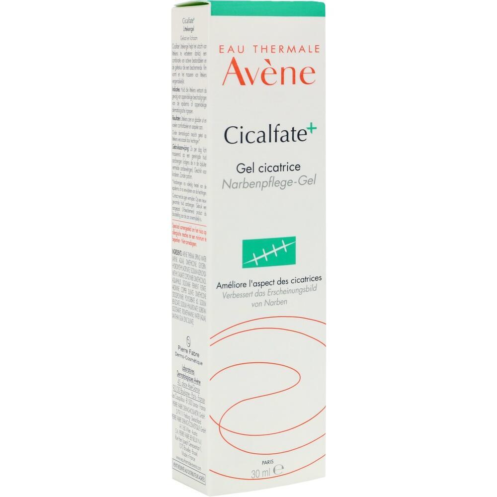 Wei&szlig;e Verpackung eines Narbenpflege-Gels von Av&egrave;ne mit Text und Logo.
