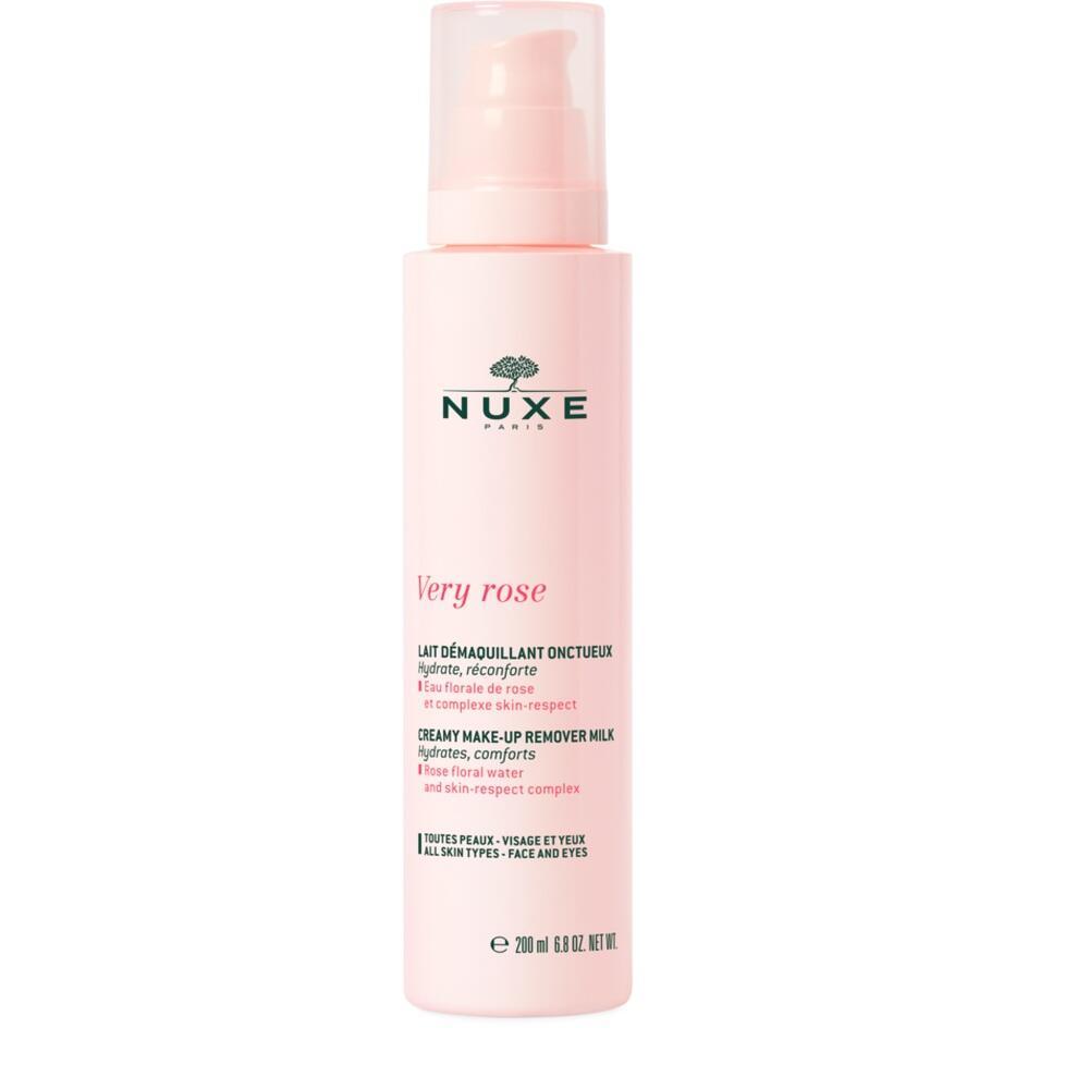 Eine rosa Flasche mit Make-up-Entferner von NUXE namens "Very Rose".