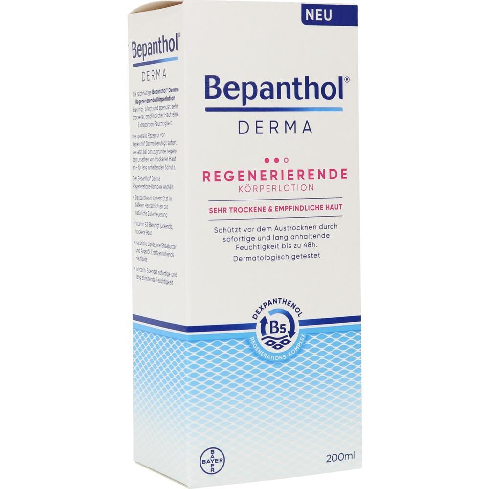 Weiße Verpackung einer regenerierenden Körperlotion für sehr trockene Haut.