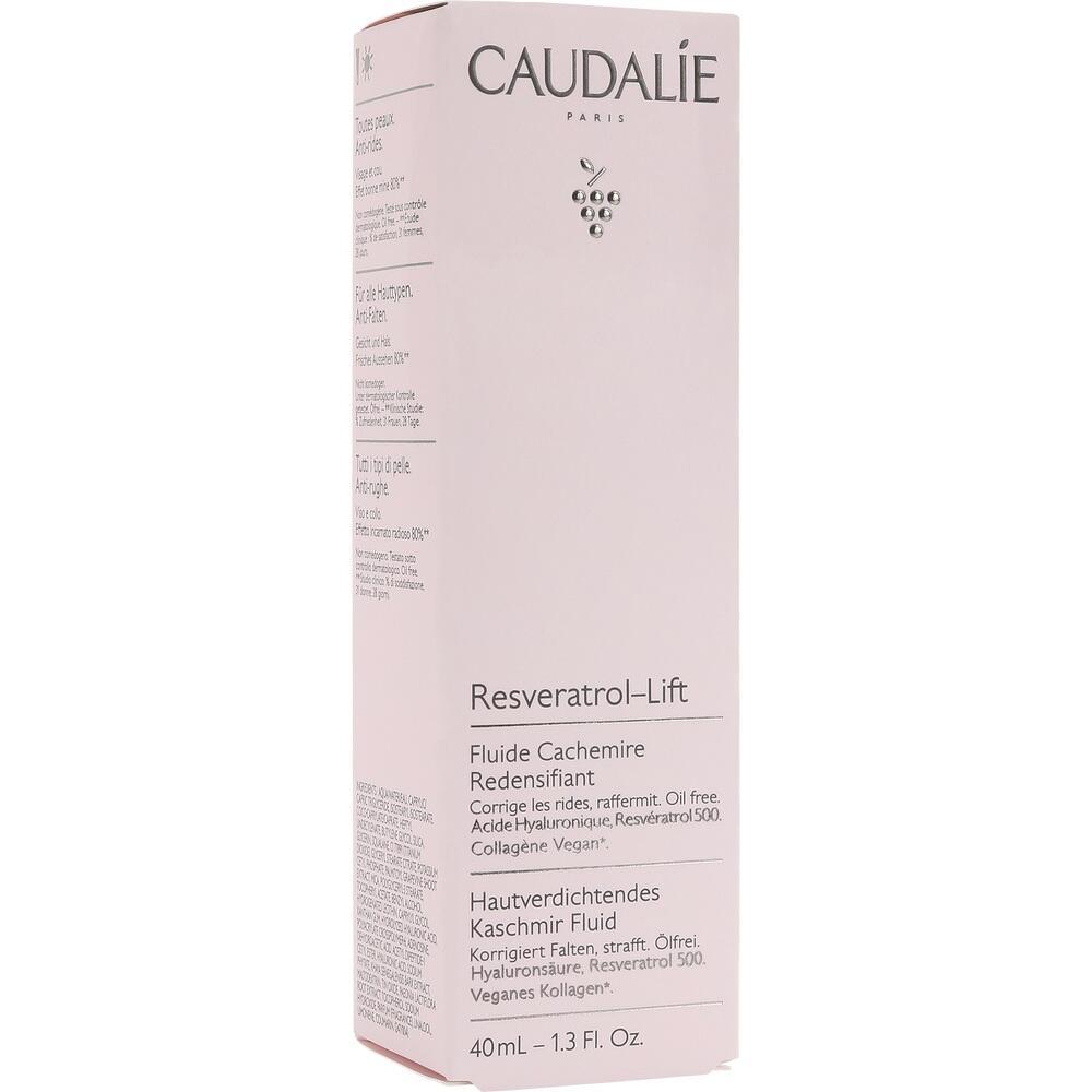 Rosa Verpackung einer Caudalie Hautpflegecreme mit Resveratrol.