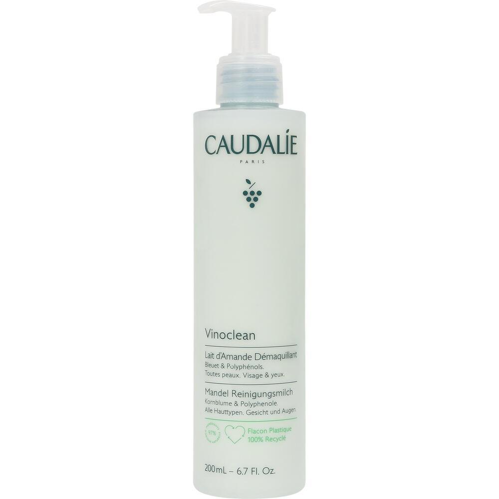 Eine weiße Flasche mit Spender und der Aufschrift "Caudalie Vinoclean".