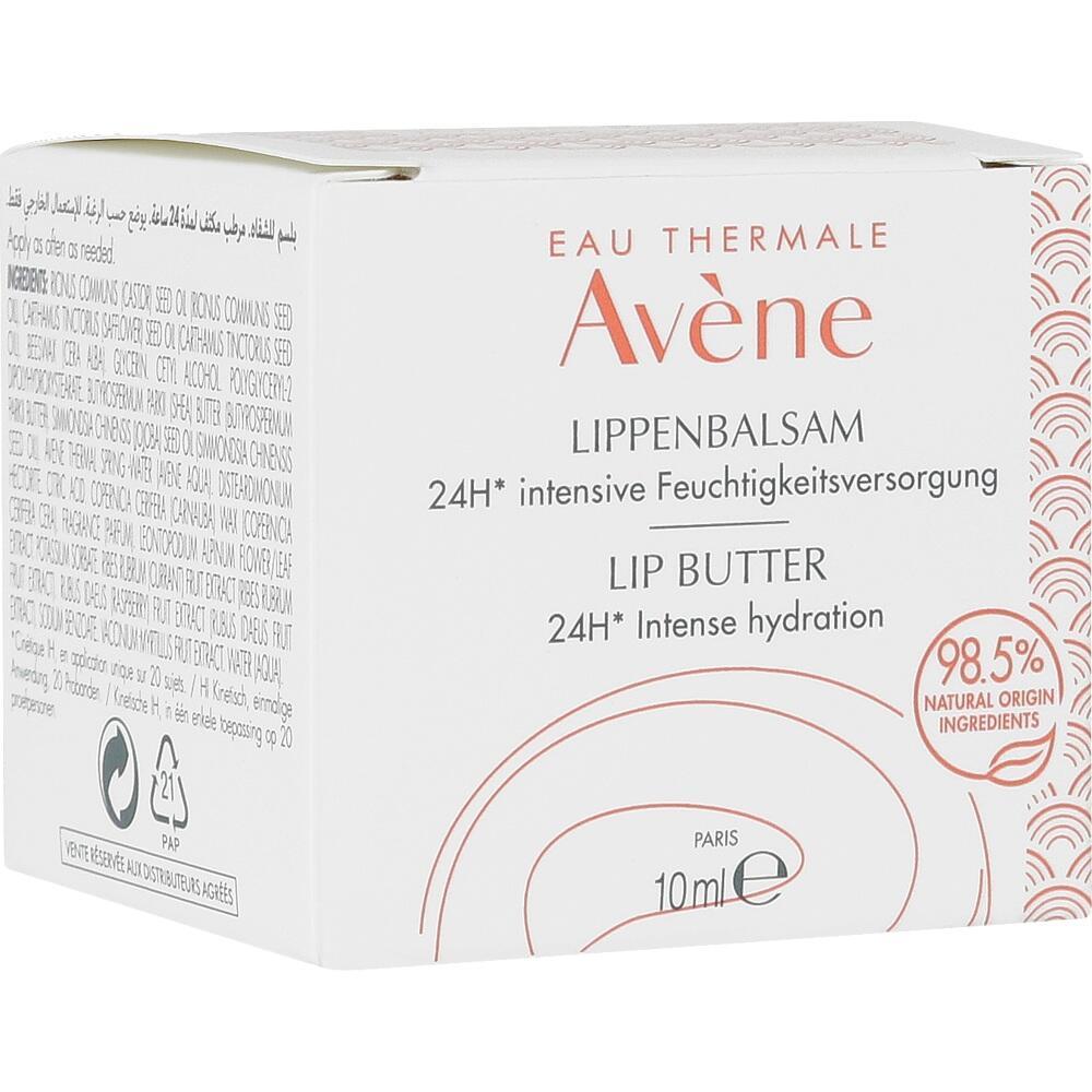 Verpackung eines Lippenbalsams von Av&egrave;ne f&uuml;r 24 Stunden Feuchtigkeit.