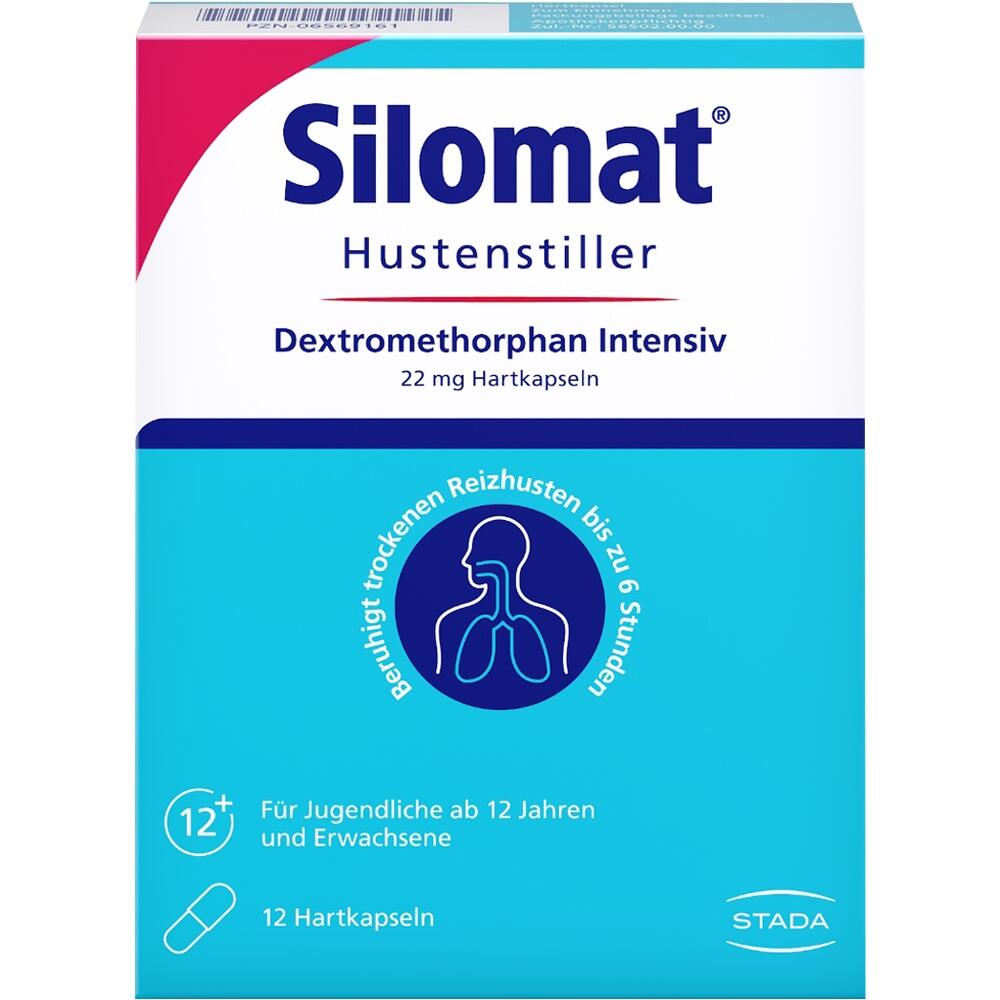 Packung eines Hustenstillers f&uuml;r Jugendliche und Erwachsene ab 12 Jahren.