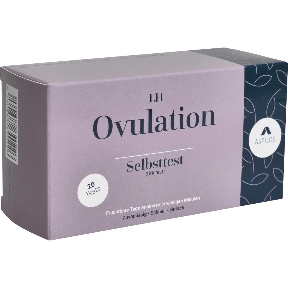 Lila Schachtel mit LH Ovulation Selbsttest für 20 Urin-Tests.